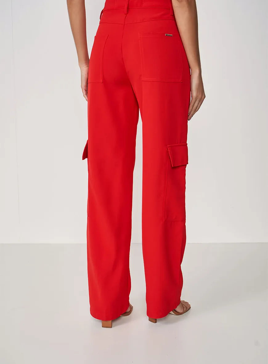 Calça Cargo Vermelha