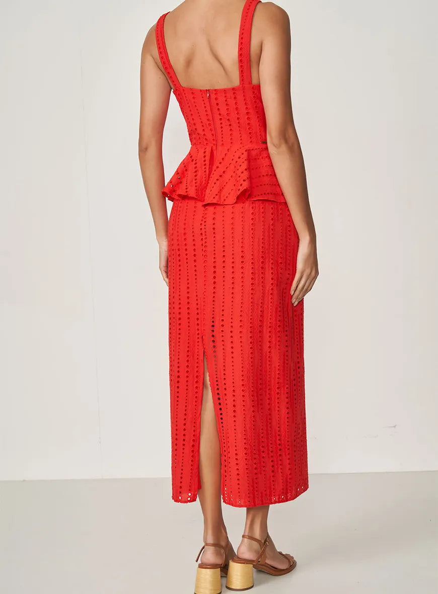 Vestido Laise Com Sobreposição