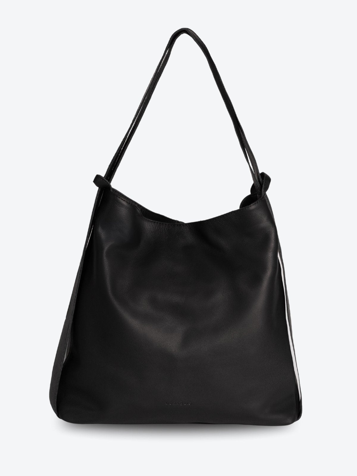 Bolsa Couro Saco Vira Mochila Grande PRETO