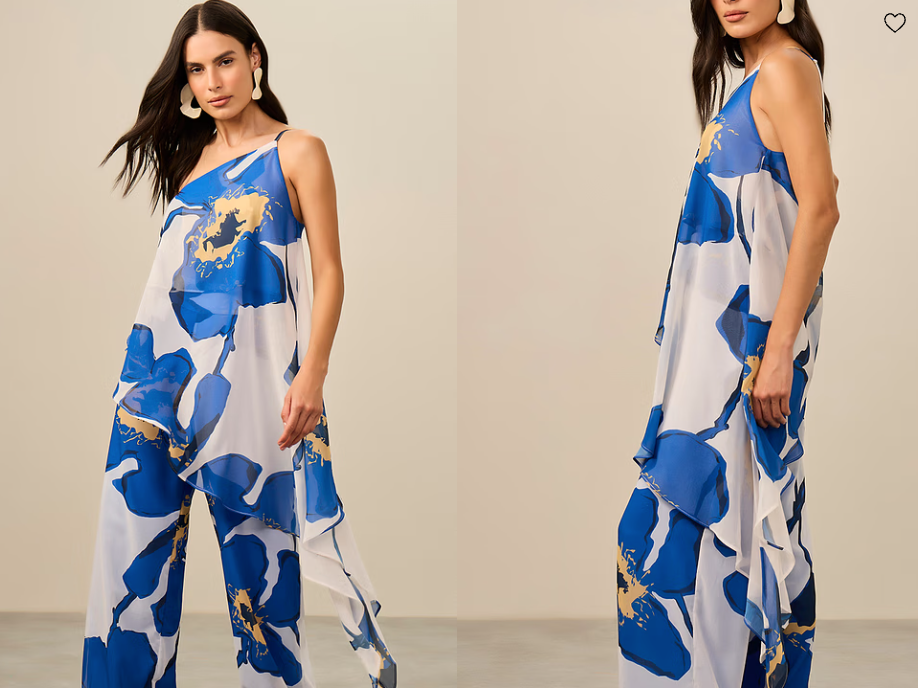 Camisa Tricot Angelina Off White e Marinho