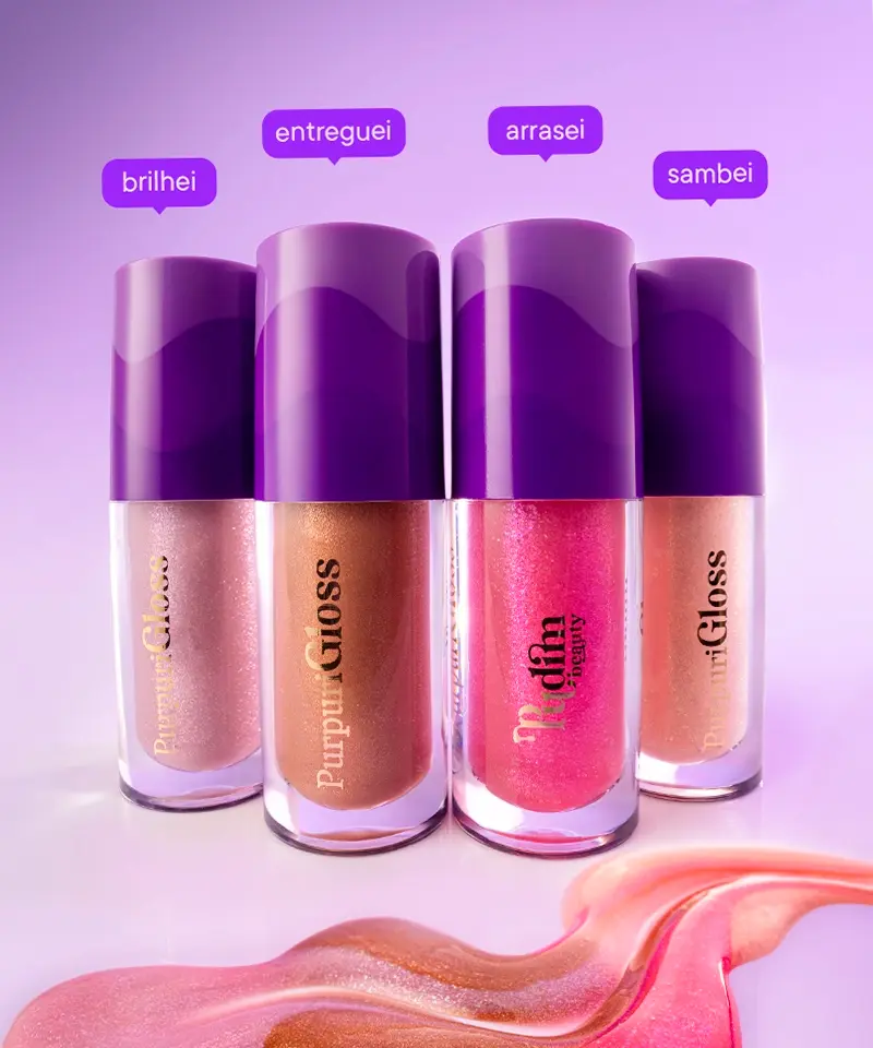 PurpuriGloss | Gloss Glitter cor Entreguei | 5g